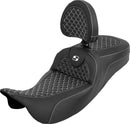 Dragon Scale Stitch RoadSofa Seat Black / White For Harley Davidson FLH 1868 ABS 2021 - 78.74 CM