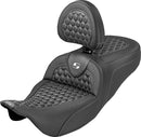 Extended Reach RoadSofa Seat Black / White For Harley Davidson FLH 1868 ABS 2021 - 29.2 CM