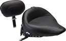 Wide Solo Seat With Removable Backrest Black For Harley Davidson FLST 1450 2006 - 18 CM
