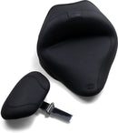 Wide Solo Seat With Removable Backrest Black For Harley Davidson FLS 1690 2012-2017 - 18 CM