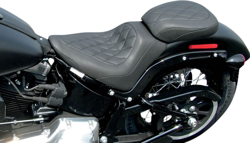 Wide Tripper Rear Seat Black For Harley Davidson FLS 1690 2012-2017