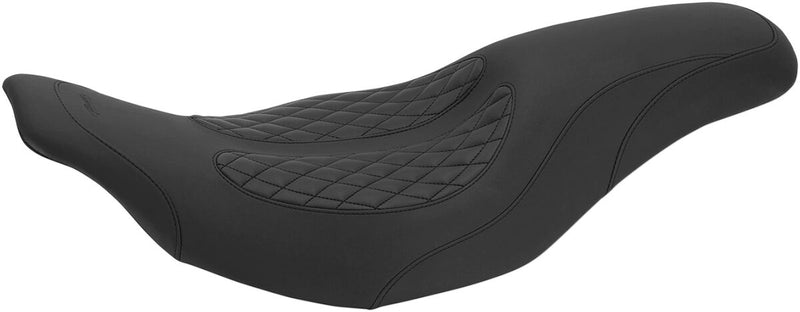 Dave Perewitz Signature Series Fastback 2-Up Seat Black For Harley Davidson FLHT 1340 1997-1998 - 51 CM