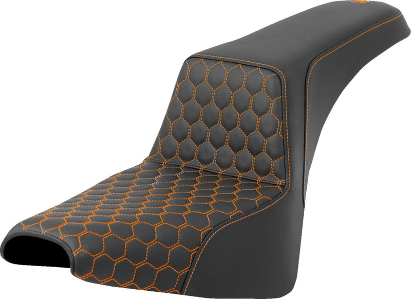 Honeycomb Step-Up Seat Black For Harley Davidson FXBB 1750 ABS - 35 CM