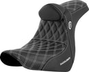 Pro Series SDC Performance Grip Seat Black / White For Harley Davidson FLSB 1750 ABS - 30.5 CM
