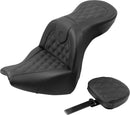 Roadsofa™ Standard Reach Seat With Backrest Black For Harley Davidson FXBRS 1868 ABS - 30.5 CM
