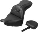 Roadsofa™ Standard Reach Seat With Backrest Black For Harley Davidson FXBR 1750 ABS - 30.5 CM
