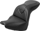 Roadsofa™ Standard Reach Seat With Backrest Black For Harley Davidson FXBR 1750 ABS - 30.5 CM