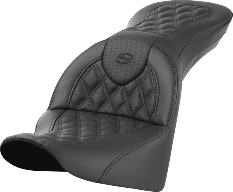 Roadsofa™ Lattice Stitch Seat Black For Harley Davidson FLDE 1750 ABS
