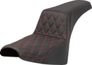 Lattice Stitch Step-Up Seat Black / Red For Harley Davidson FLDE 1750 ABS 2018-2020