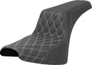 Lattice Stitch Step-Up Seat Black / White - 35 CM