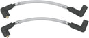Braided Spark Plug Wire Chrome / Silver For Harley Davidson FXLR 1340 - 8 MM
