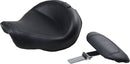 Wide Solo Seat With Removable Backrest Black For Harley Davidson FLD 1690 2012-2013 - 18 CM