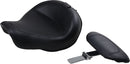 Wide Solo Seat With Removable Backrest Black For Harley Davidson FLD 1690 2012-2013 - 18 CM
