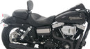 Wide Solo Seat With Removable Backrest Black For Harley Davidson FLD 1690 2012-2013 - 18 CM