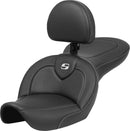 Roadsofa™ Standard Reach Seat Black For Harley Davidson FXDWG 1340 - 33 CM