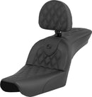RoadSofa™ Seat LS With Backrest Black For Harley Davidson FXDWG 1450 - 35.5 CM