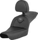 RoadSofa™ Seat CF With Backrest Black For Harley Davidson FXDWG 1450 - 35.5 CM