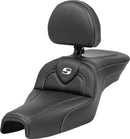 Roadsofa™ Standard Reach With Backrest Black For Harley Davidson XL 1200 XS ABS - 17 Litre