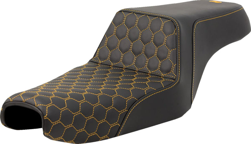 Honeycomb Step-Up Seat Black For Harley Davidson RH 1250 S ABS - 12.5 Litre