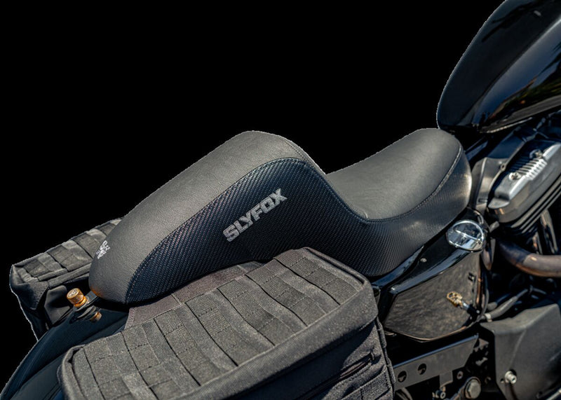 The Drifter Seat Black / Grey For Harley Davidson XL 883 2004-2009 - 28 CM