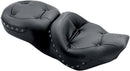 One-Piece 2-Up Ultra Touring Seat Black For Harley Davidson FLHR 1340 1997-1998 - 39.5 CM