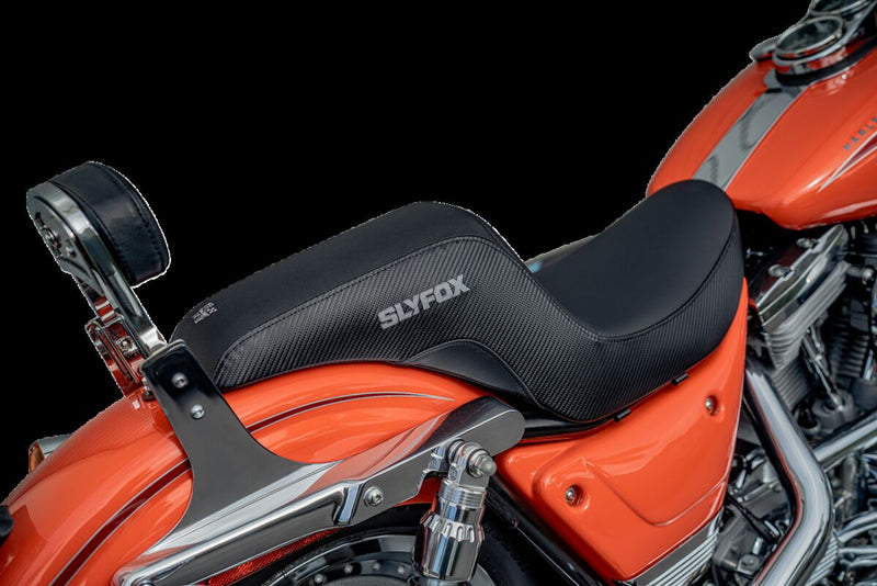 The Drifter Seat Black / Grey For Harley Davidson FXR 1340 1986-1994 - 28 CM