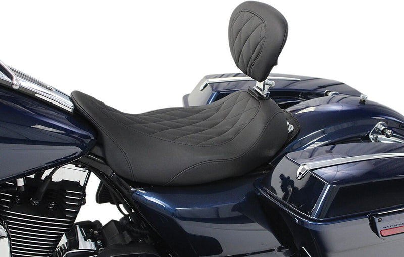 Wide Tripper Solo Seat With Removable Driver Backrest Black For Harley Davidson FLH 1868 ABS 2021