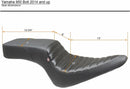 Squareback One-Piece Seat Black For Yamaha XVS 950 C 2014-2022 - 31 CM