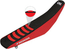 Double Grip 3 Seat Cover Black / Red For Honda CR 125 R 2002-2007