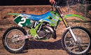 Seatcover Team Kawa Blue For Kawasaki KX 125 K 1994-1998 - 35 CM