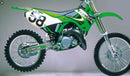 Seatcover Team Kawa Green For Kawasaki KX 125 L 1999-2002 - 35 CM