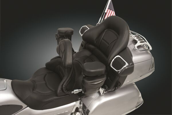 Driver Backrest Kit Black / Chrome For Honda GL 1800 2001-2017