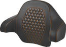 Honeycomb Tour Pack Backrest Pad Black / Orange For Harley Davidson FLH 1868 ABS 2021