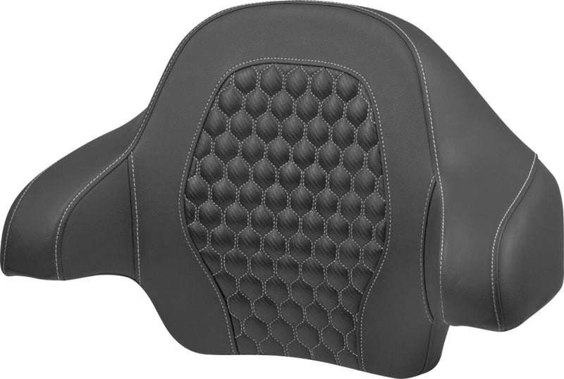 Tour Pack Backrest Pad Black / Silver For Harley Davidson FLH 1868 ABS