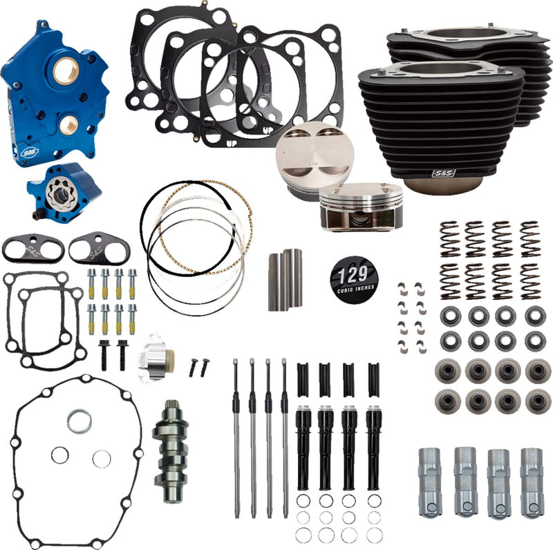 Power Package Engine Performance Kit 129 Inch Black / Non-Highlighted Fins 310-1226