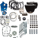 132" Power Package for M8 Non-Highlighted Fins/Wrinkle Black For Harley Davidson FLDE 1750 ABS 2018-2020 - 4.320 Inch