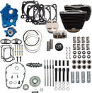 129" Power Package for M8 Non-Highlighted Fins / Wrinkle Black For Harley Davidson FLDE 1750 ABS 2018-2020 - 4.320 Inch