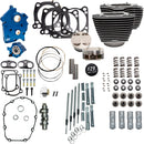 Power Package For M8 129 Inch HighLighted Fins / Wrinkle Black For Harley Davidson FLDE 1750 ABS 2018-2020 - 4.320 Inch