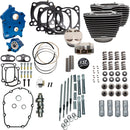 132" Power Package for M8 Highlighted Fins / Wrinkle Black For Harley Davidson FLHTCUTG 1750 2017-2018 - 4.320 Inch
