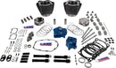 Power Package Engine Performance Kit 129 Inch Black / HighLighted Fins For Harley Davidson FLDE 1750 ABS 2018-20 - 4.320 Inch