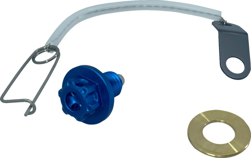 Magnetic Oil Drain Plug Blue For Suzuki DR 650 RSE 1996 - M8 X 1.25 X 12 MM