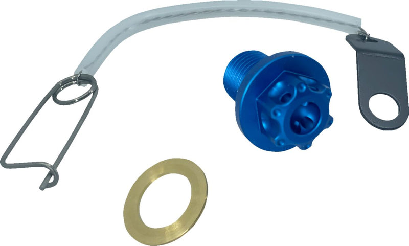 Magnetic Oil Drain Plug Blue For Yamaha WR 250 F 2001-2018 - M10 X 1.25 X 20 MM