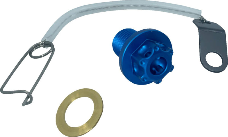 Magnetic Oil Drain Plug Blue For Kawasaki KFX 400 2X4 2003-2006 - M12 X 1.25 X 17 MM