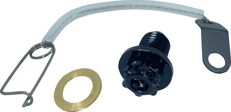 Magnetic Oil Drain Plug Black For Honda XR 250 1979-2004 - M12 X 1.50 X 21 MM
