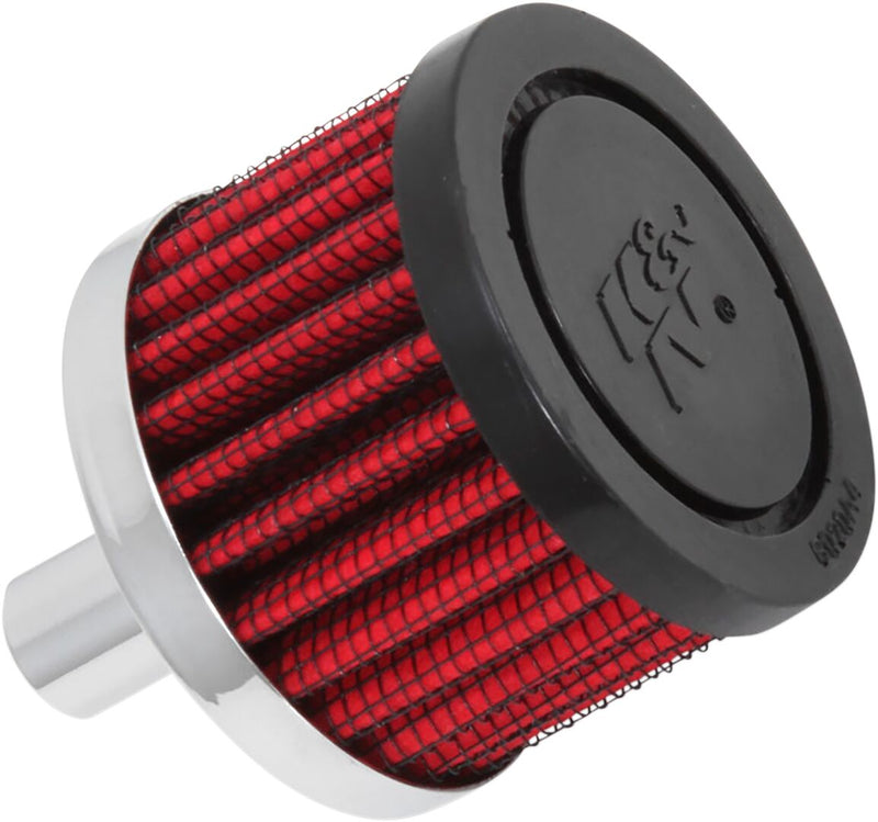 Crankcase Vent Filters Black / Chrome / Red