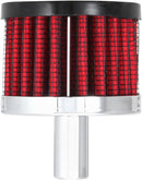 Crankcase Vent Filters Black / Chrome / Red