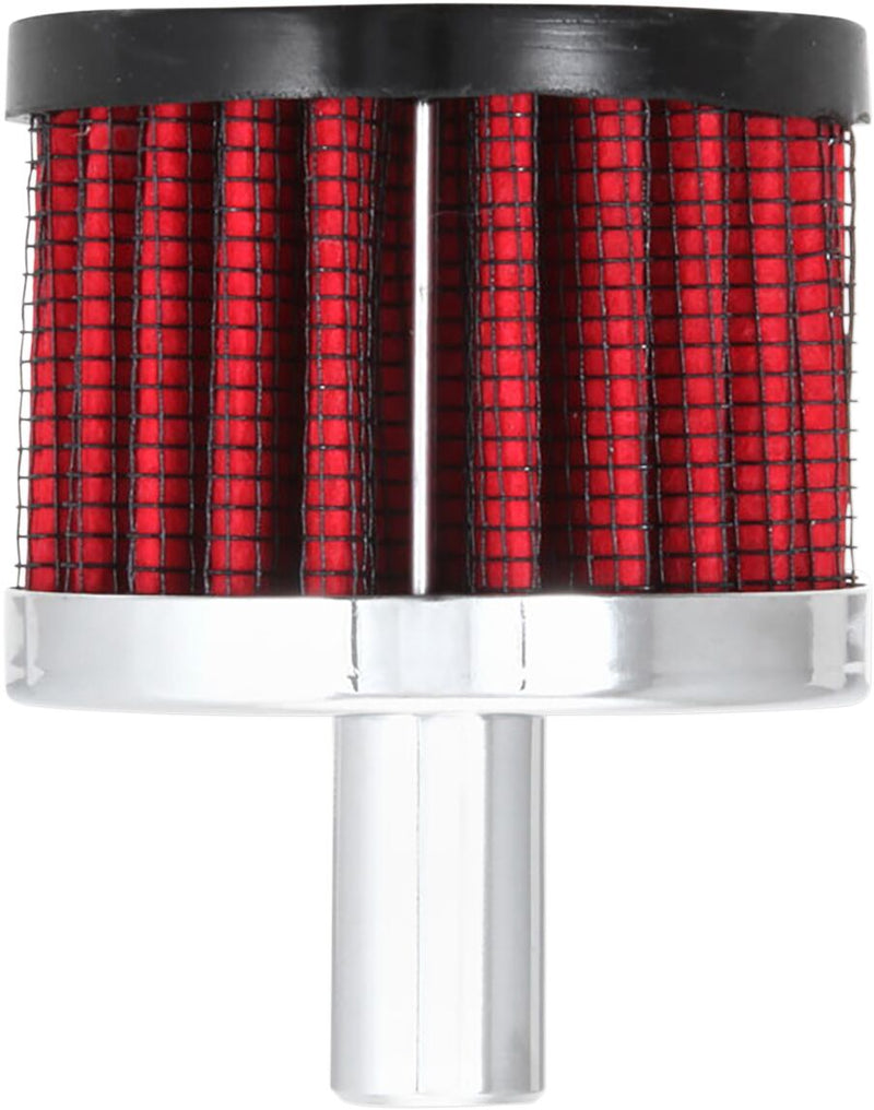 Crankcase Vent Filters Black / Chrome / Red