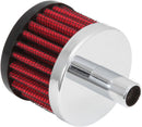 Crankcase Vent Filters Black / Chrome / Red