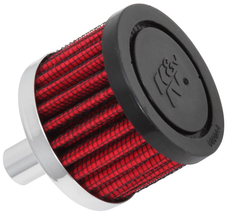 Crankcase Vent Filters Black / Chrome / Red