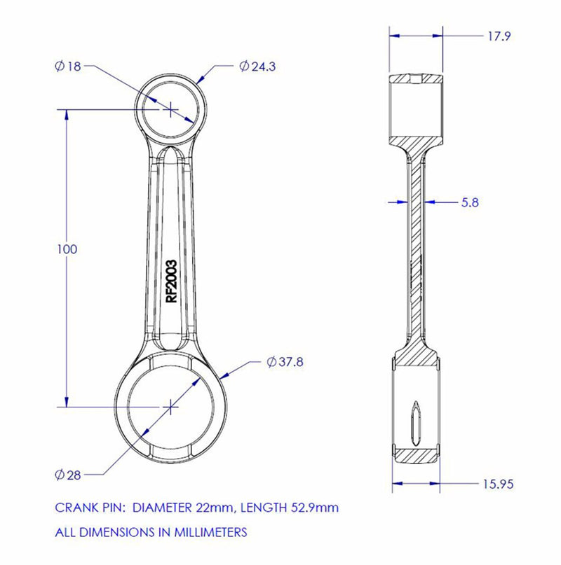 Connecting Rod Kit For Honda CR 125 R 1979-1980